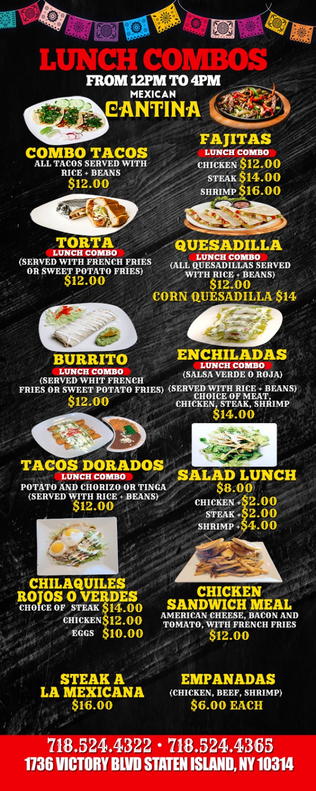 Mexican Cantina Lunch Specials Beginning 01/24