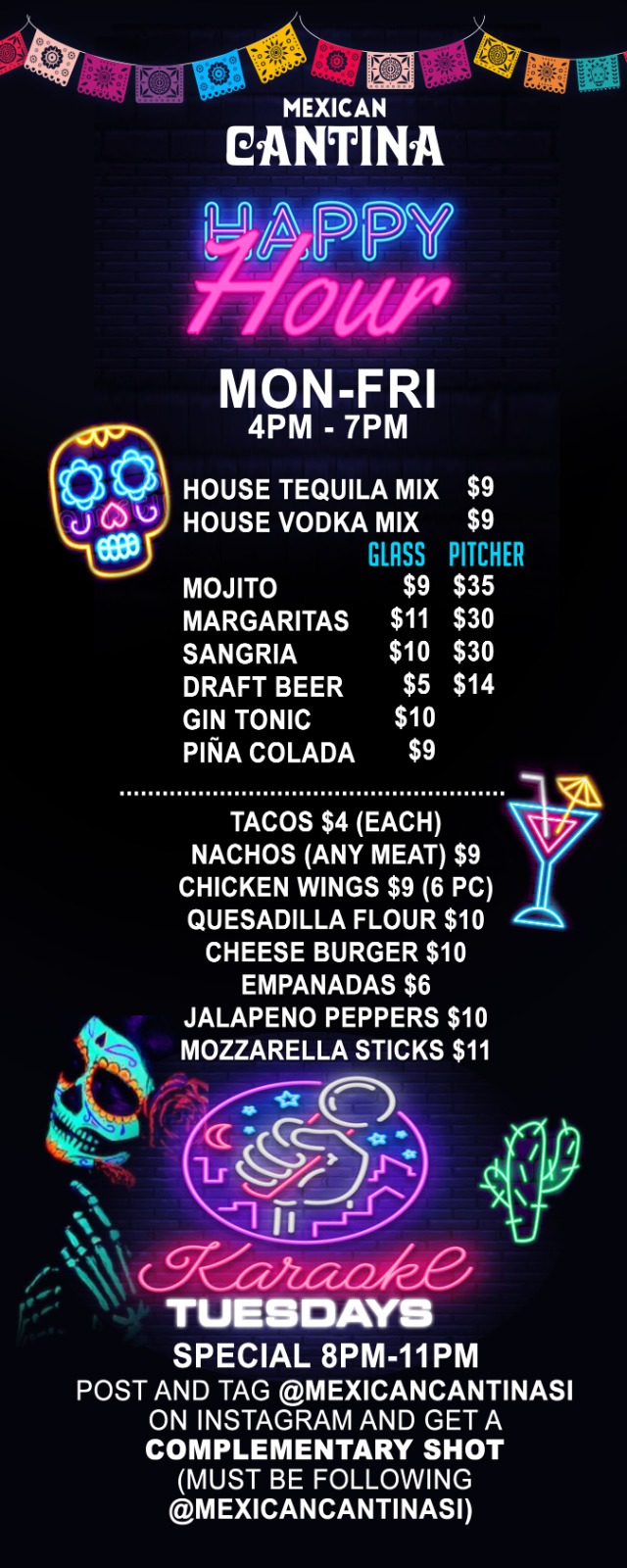 Mexican Cantina Happy Hour Beginning 01/24